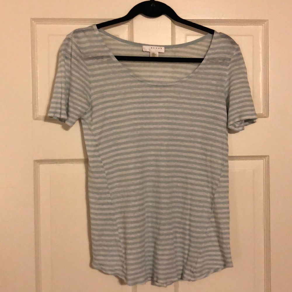 Blue & white striped tee